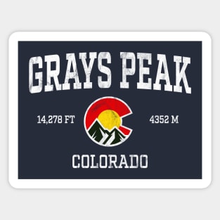 Grays Peak Colorado 14ers Vintage Athletic Mountains Sticker